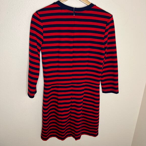 Gap Red and Navy Striped Knit Dress Small - Picture 6 of 11
